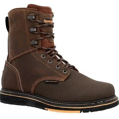 Sporty Casual Sneakers Georgia Men's Amp Lt Power 8" Wedge Slip Resist Work Boot -Brown- GB00520 Sporty Casual Sneakers Georgia Men's Amp Lt Power 8" Wedge Slip Resist Work Boot -Brown- GB00520