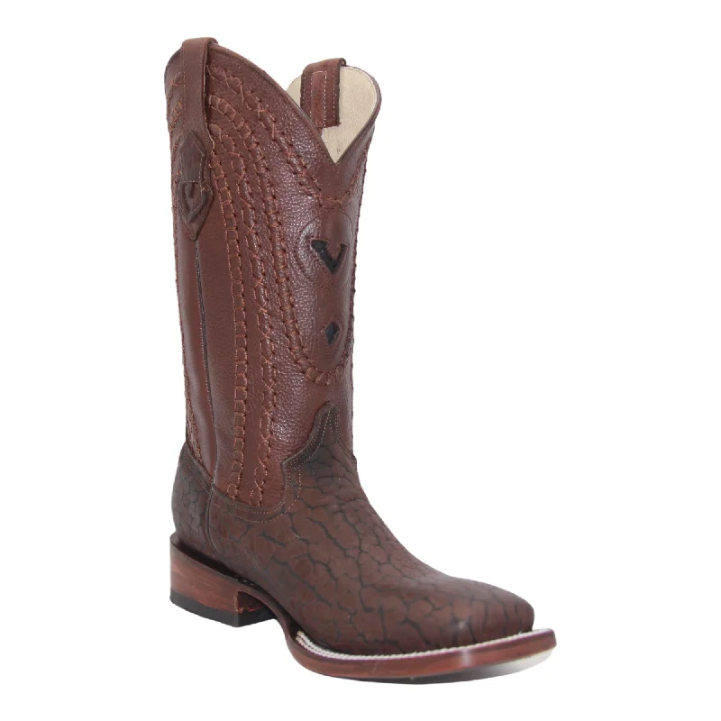 Outdoor Sneakers Collection Men's Genuine Leather Exotic Square Toe Mid Calf Brown Cowboy Boot Outdoor Sneakers Collection Men's Genuine Leather Exotic Square Toe Mid Calf Brown Cowboy Boot