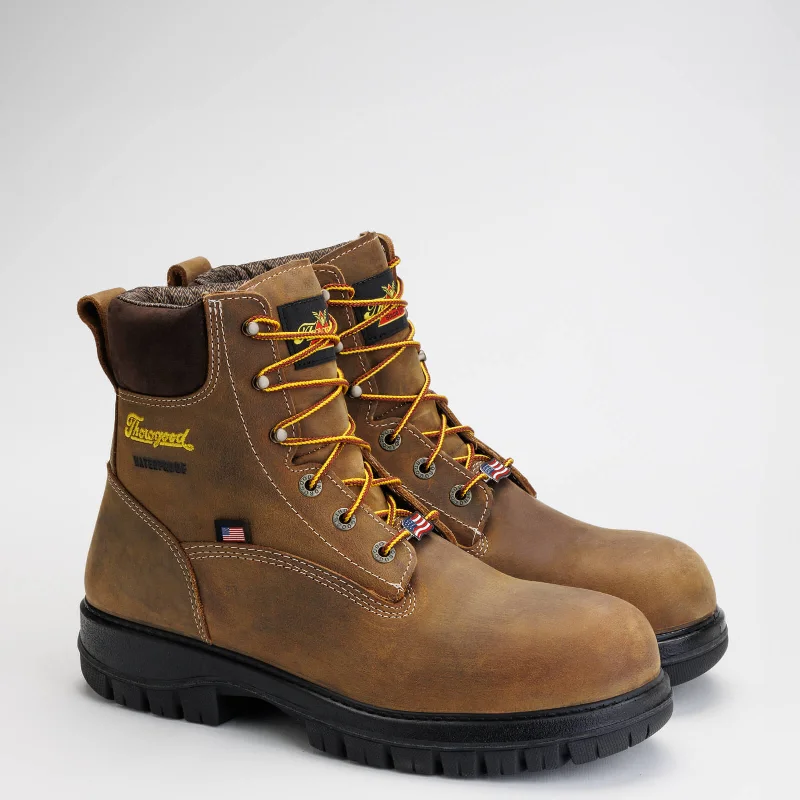 Luxury Hiking Shoes Thorogood Men's Genesis Series 6" Safety Toe WP Work Boot -Chestnut- 804-4149 Luxury Hiking Shoes Thorogood Men's Genesis Series 6" Safety Toe WP Work Boot -Chestnut- 804-4149