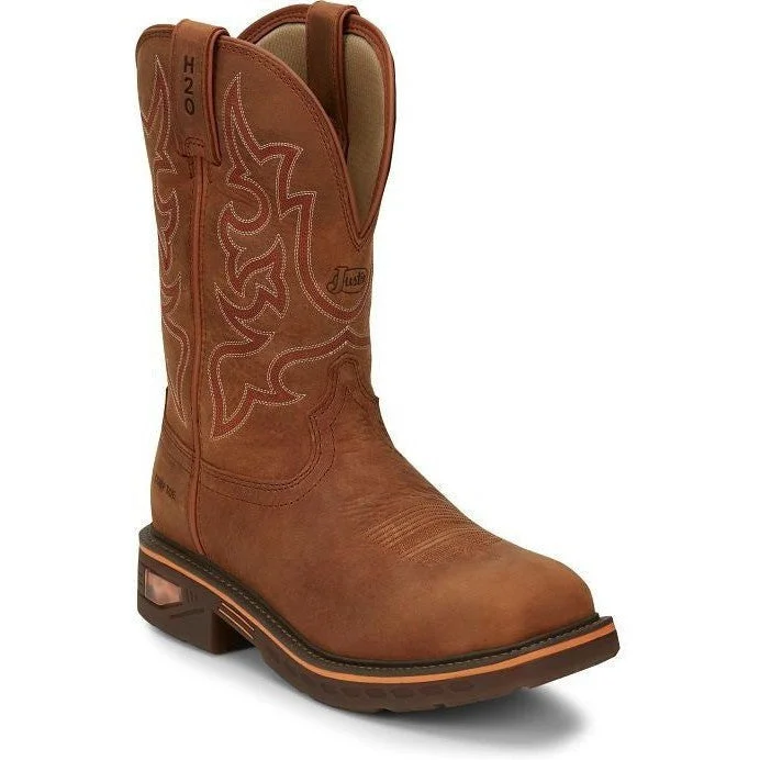Comfortable Slippers Online Justin Men's Resistor 11" Nano Comp Toe Western Work Boot -Brown- CR4016 Comfortable Slippers Online Justin Men's Resistor 11" Nano Comp Toe Western Work Boot -Brown- CR4016