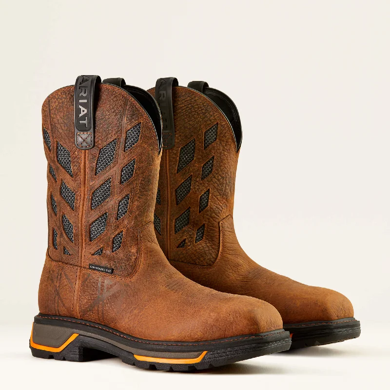 Leather Sandals For Sale Ariat Men's Big Rig Tread VentTEK 11" Comp Toe Western Work Boot- 10050834