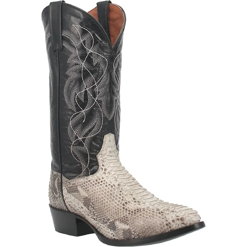 Designer Work Shoes Dan Post Manning - Men's Python Leather Cowboy Boots