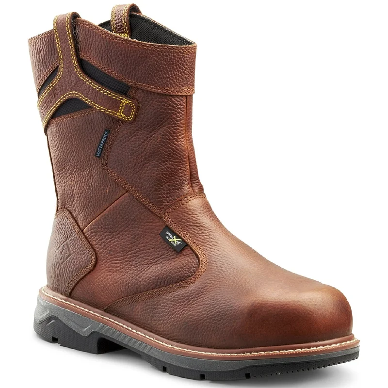 Breathable Hiking Boots Terra Men's Patton AT Waterproof Met Guard Safety Work Boot -Brown- 4TCCBN