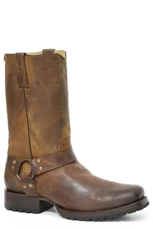 Stylish Work Sneakers Stetson Heritage (Brown) - Men's Biker Boot
