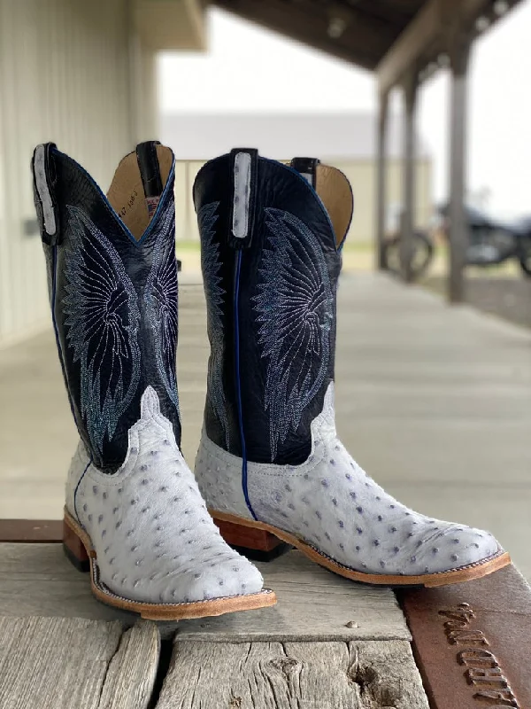 Casual Sports Footwear Anderson Bean | White Bruciato Full Quill Ostrich Boot
