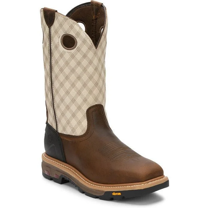 Waterproof Sports Shoes Justin Men's RoughNeck 12" Western Work Boot - Brown - WK2116 Waterproof Sports Shoes Justin Men's RoughNeck 12" Western Work Boot - Brown - WK2116