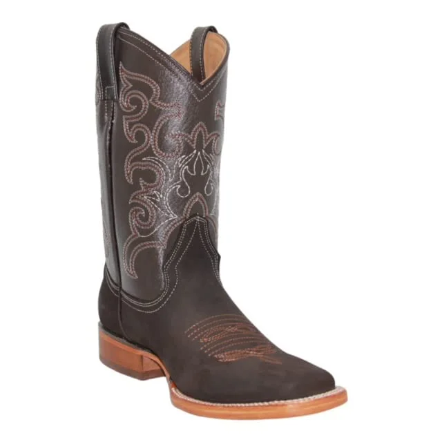 Stylish Casual Footwear Men's Genuine Leather Square Toe Cowboy Boot