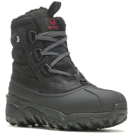 Casual Walking Boots Wolverine Men's Glacier Surge 6" WP Insulated Outdoor Work Boot - Black - W880311