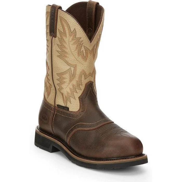 Warm Hiking Boots Justin Men's Superintendent 11" Steel Toe Western Work Boot -Brown- SE4661 Warm Hiking Boots Justin Men's Superintendent 11" Steel Toe Western Work Boot -Brown- SE4661