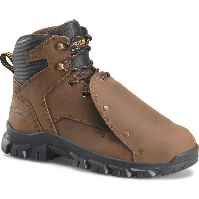 Outdoor Work Boots Carolina Men's Gruntz 6" Steel Toe External Metguard Work Boot -Brown- CA3595 Outdoor Work Boots Carolina Men's Gruntz 6" Steel Toe External Metguard Work Boot -Brown- CA3595