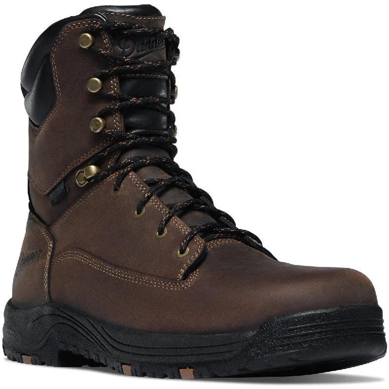 Designer Work Shoes Danner Men's Caliper 8" Aluminum Toe WP Lace Up Work Boot - Brown - 19459 Designer Work Shoes Danner Men's Caliper 8" Aluminum Toe WP Lace Up Work Boot - Brown - 19459