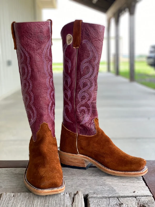 Best Flat Shoes Online Olathe Boot Co. | Tan Elk Roughout Boot CLOSEOUT SIZES