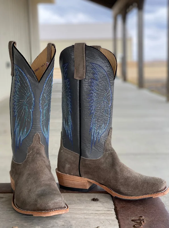Comfortable Winter Sandals Anderson Bean | Stone Waxy Kudu Roughout Boot