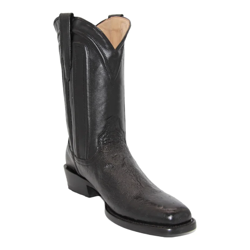 Comfortable Platform Shoes Mens Black Genuine Ostrich Leather Square Toe Cowboy Boot Comfortable Platform Shoes Mens Black Genuine Ostrich Leather Square Toe Cowboy Boot