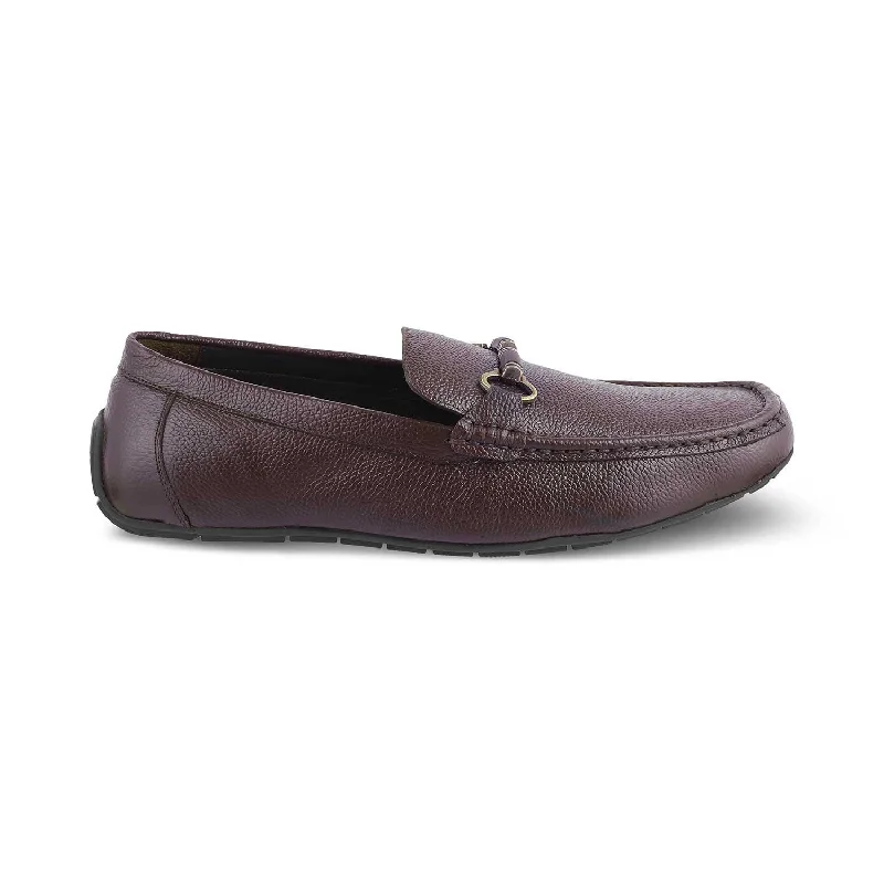 Outdoor Athletic Shoes The Robuk Brown Men's Leather Driving Loafers Tresmode
