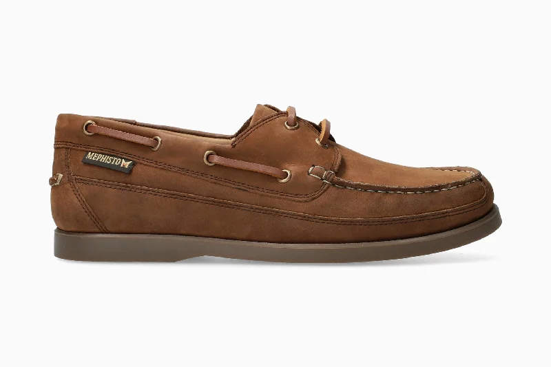 Comfortable Winter Sneakers Boating - Tobacco