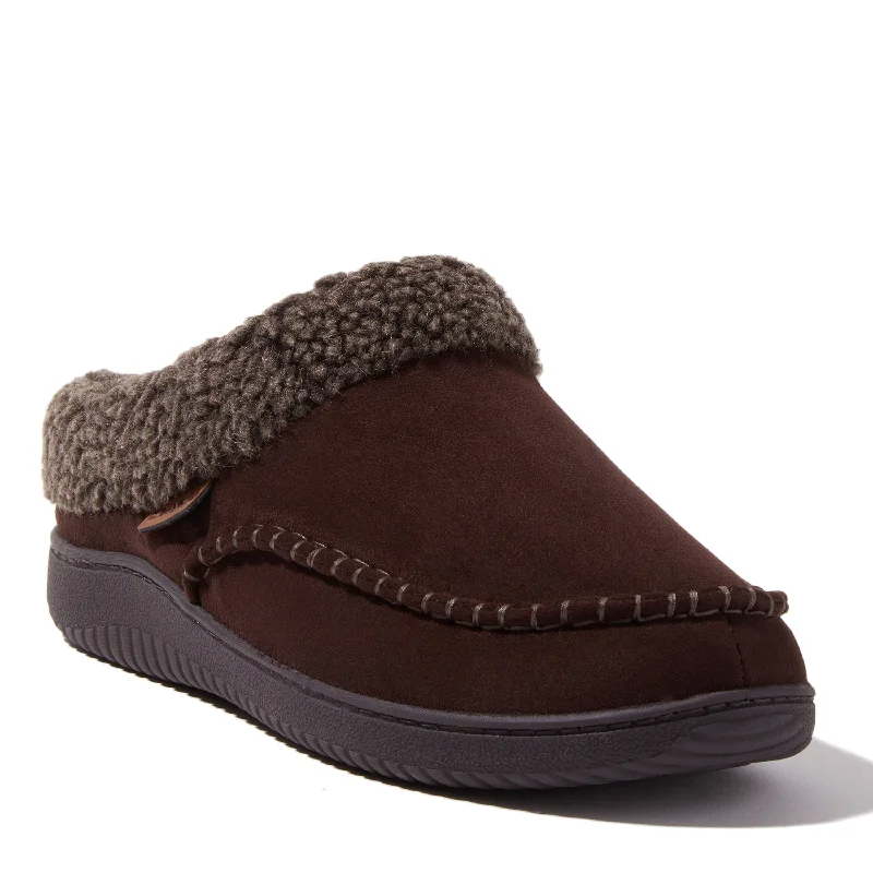 Lightweight Snow Boots Dearfoams Men's Marshall Microsuede Moccasin Toe Clog