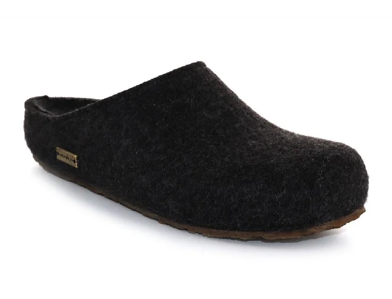Trendy Walking Shoes HAFLINGER® Wool Felt Clog | Grizzly Michel, Graphite