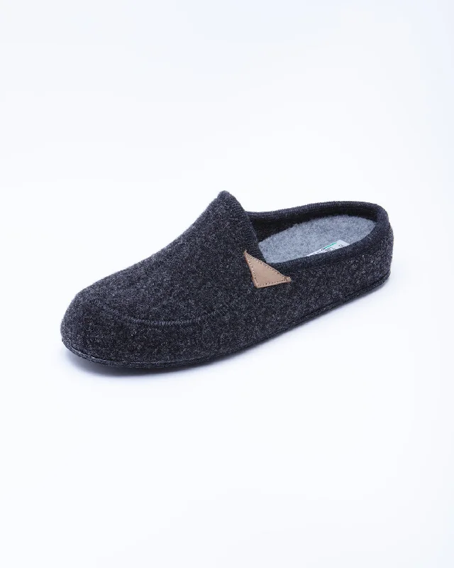 Best Work Boots Men's Casies Wool Felt Mule Slipper Charcoal