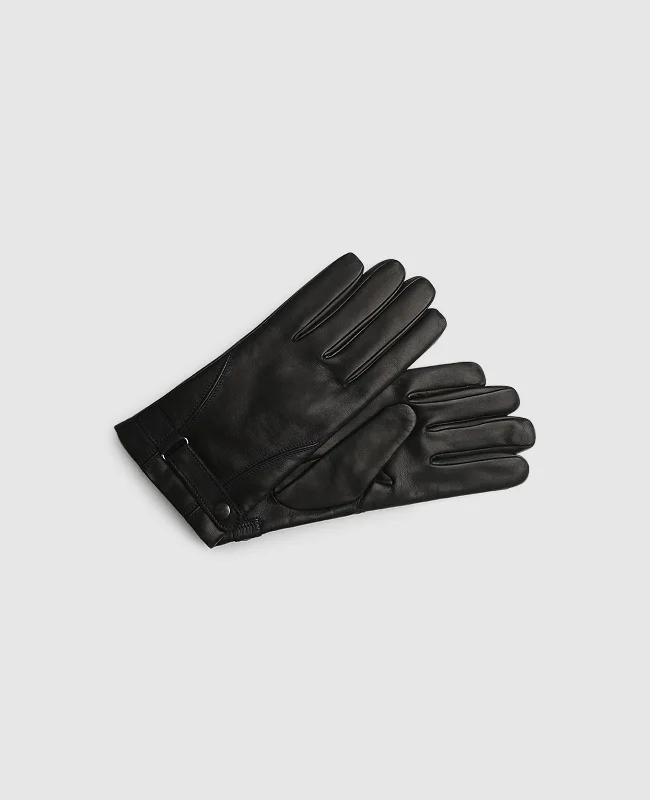 Winter Hiking Sneakers Gloves with button - Black