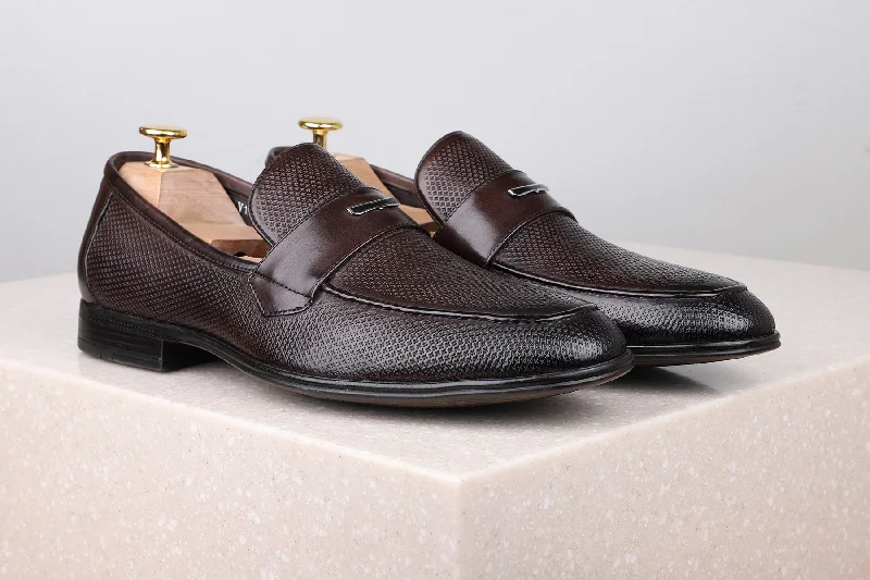 Breathable Sports Shoes Formal Slippons-Coffee