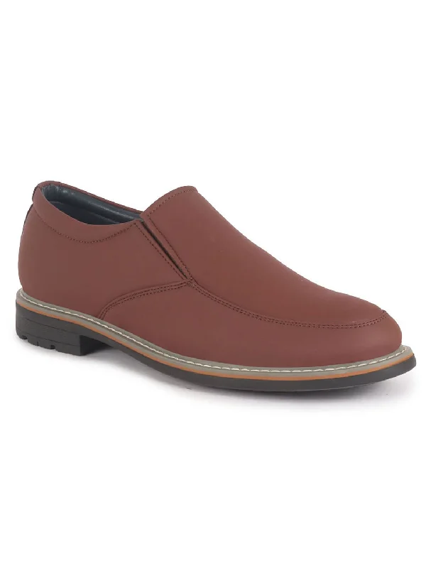 Casual Snow Shoes Men Cherry Formal Office Comfort Broad Feet TPR Welted Sole Slip On Shoes