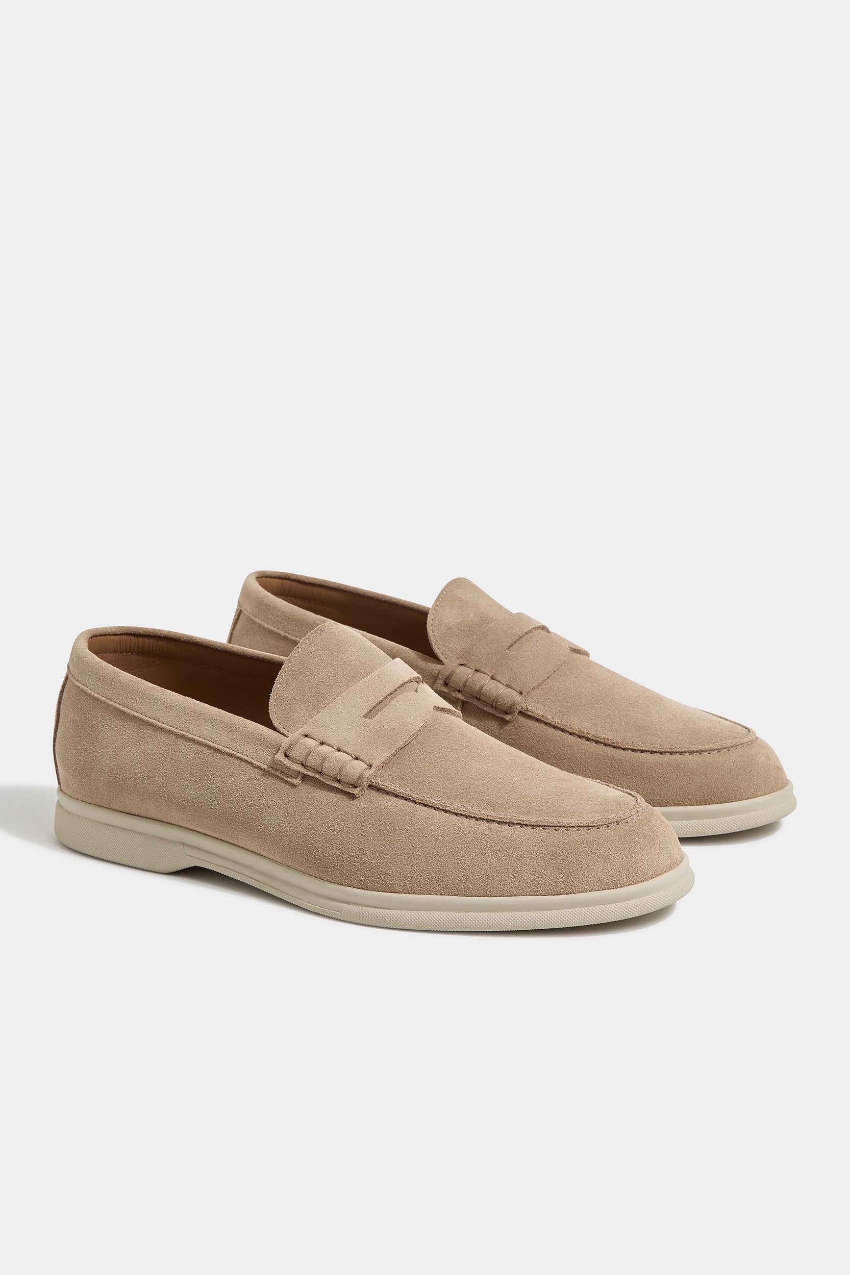Casual Booties For Sale Beige penny loafers - Made in Italy