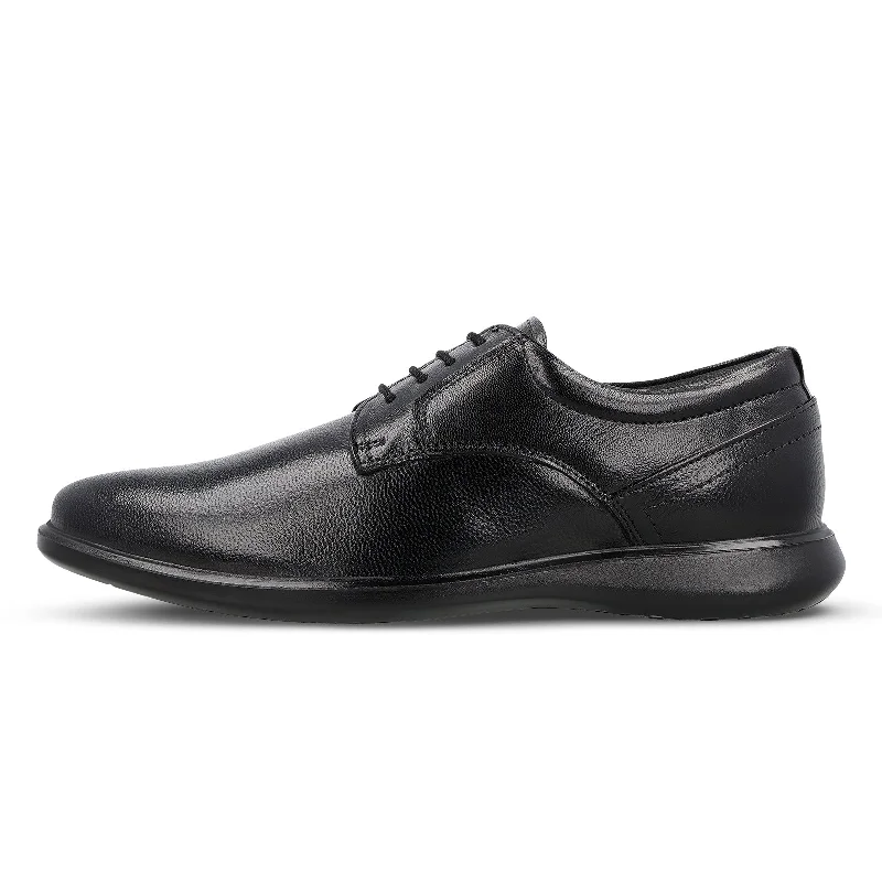 Comfortable Platform Shoes JOHN TAYLOR Men's Leather Formal Shoe - JT97512 Black