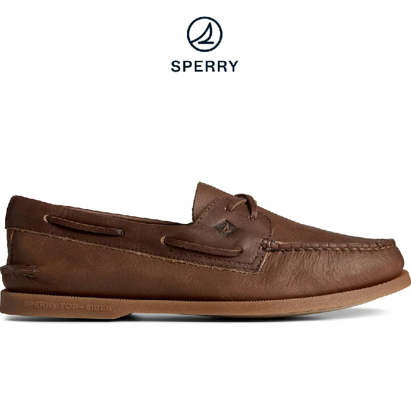 Sporty Casual Sneakers Men's Authentic Original™ Cross Lace Leather Boat Shoe Brown (STS24957) Sporty Casual Sneakers Men's Authentic Original™ Cross Lace Leather Boat Shoe Brown (STS24957)