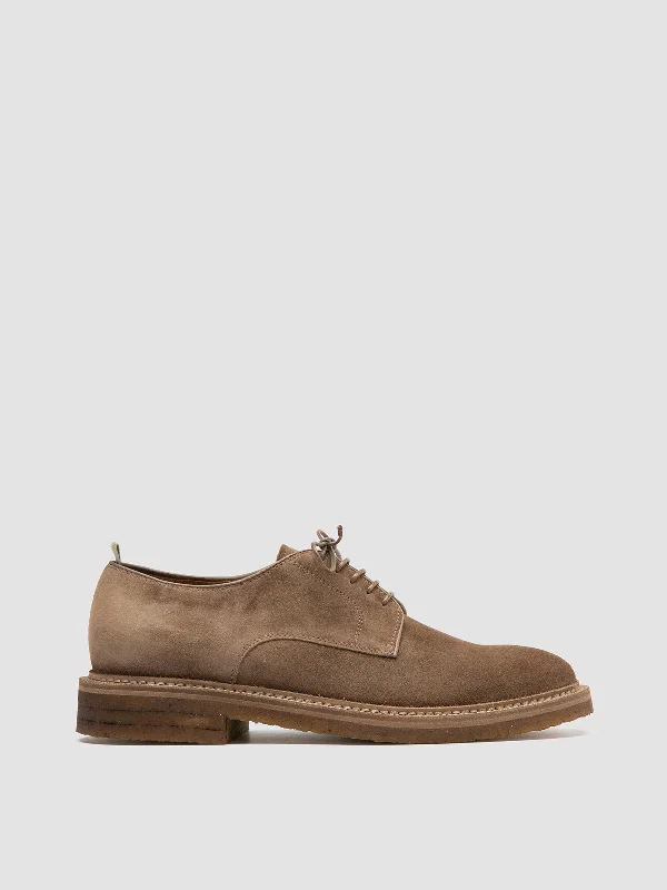 Luxury Running Shoes HOPKINS CREPE 115 - Brown Suede Derby Shoes