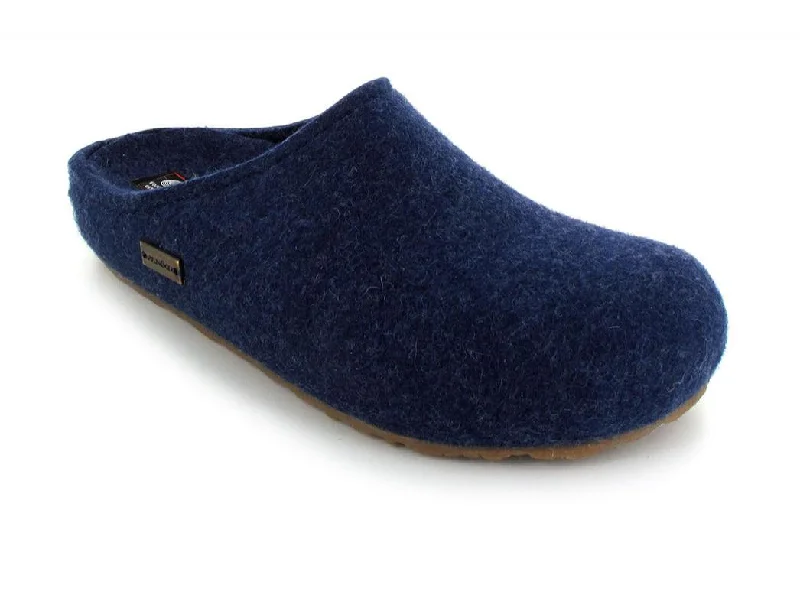 Waterproof Loafers HAFLINGER® Felt Slipper Clogs | Grizzly Michel, Blue