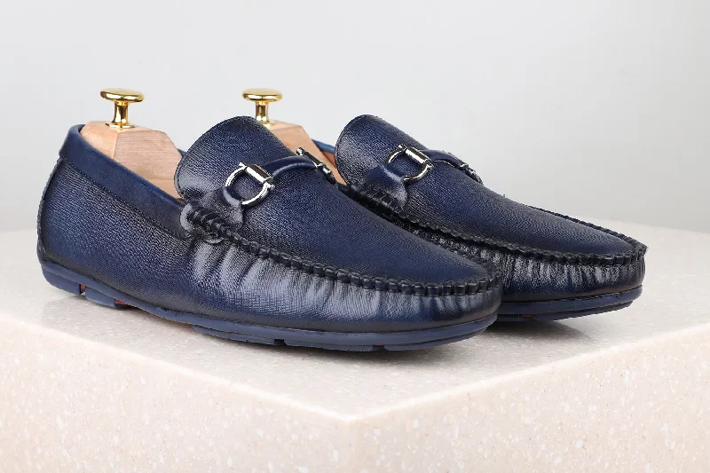 Sporty Casual Shoes Driving Shoes-Blue