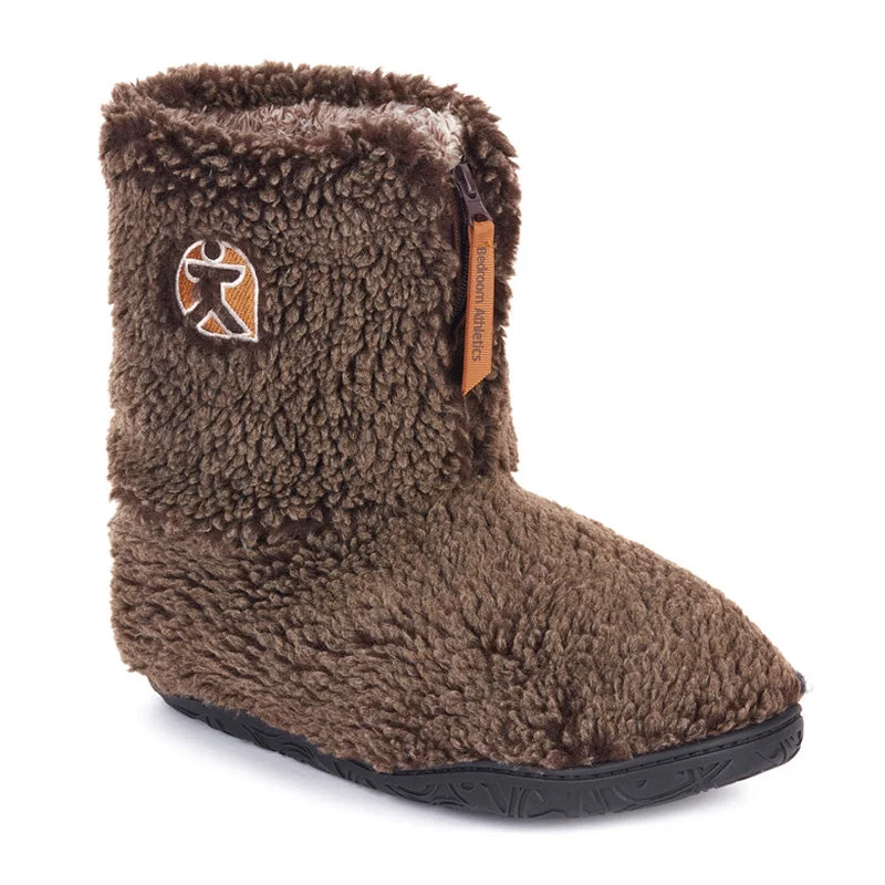 Waterproof Sports Shoes Gosling - Snow Tipped Sherpa Men's Slipper Boot - Washed Dark Chocolate
