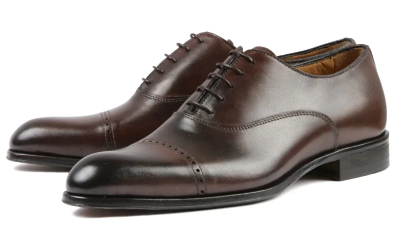 Outdoor Work Boots Harrow Cap Toe Oxford Brown