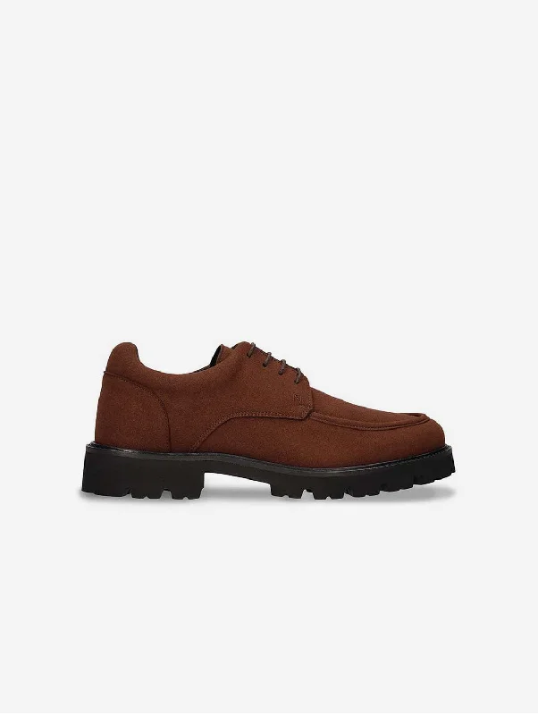 Breathable Hiking Boots Luke Men's Vegan Suede Derby Shoes | Brown