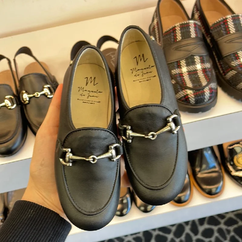 Trendy Formal Shoes Manuela James Black Buckle Loafer