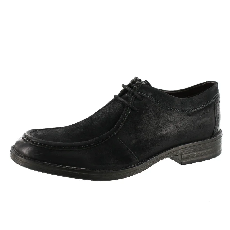 Formal Sports Shoes Clarks Mens Delsin Rise Black Dress Leather Shoes