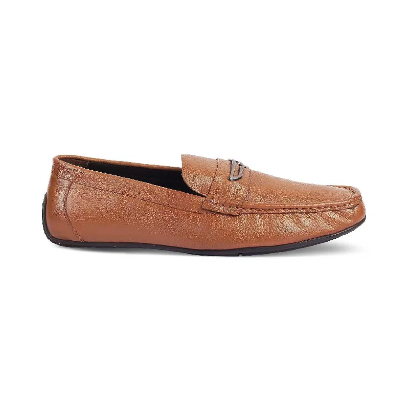Elegant Wedding Shoes The Odry Tan Men's Leather Driving Loafers Tresmode