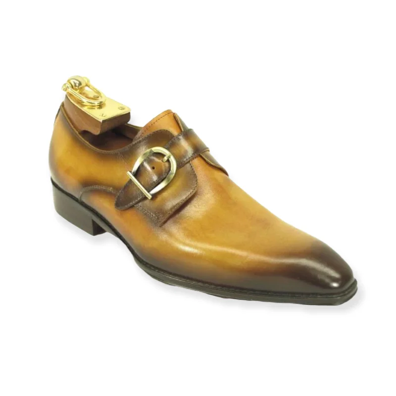 Comfortable Running Sneakers CARRUCCI: Burnished Monk Strap KS503-35