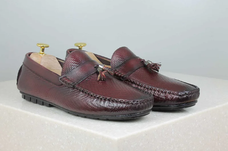 Luxury Running Shoes Driving Shoes-Brown