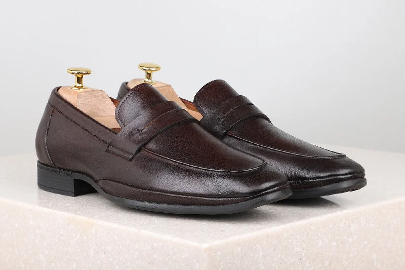 Comfortable Snow Sneakers Formal Slipons-Coffee/Brown