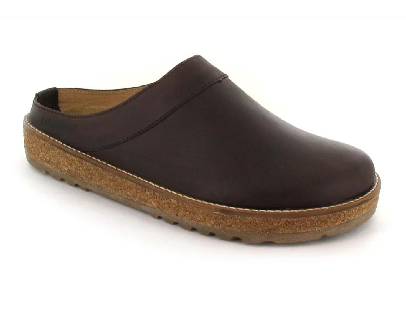 Comfortable Heeled Shoes HAFLINGER LC Leather Clogs Travel Classic