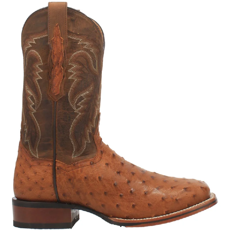 Luxury Sandals For Sale Alamosa Ostrich Embroidered Square Toe Cowboy Boots