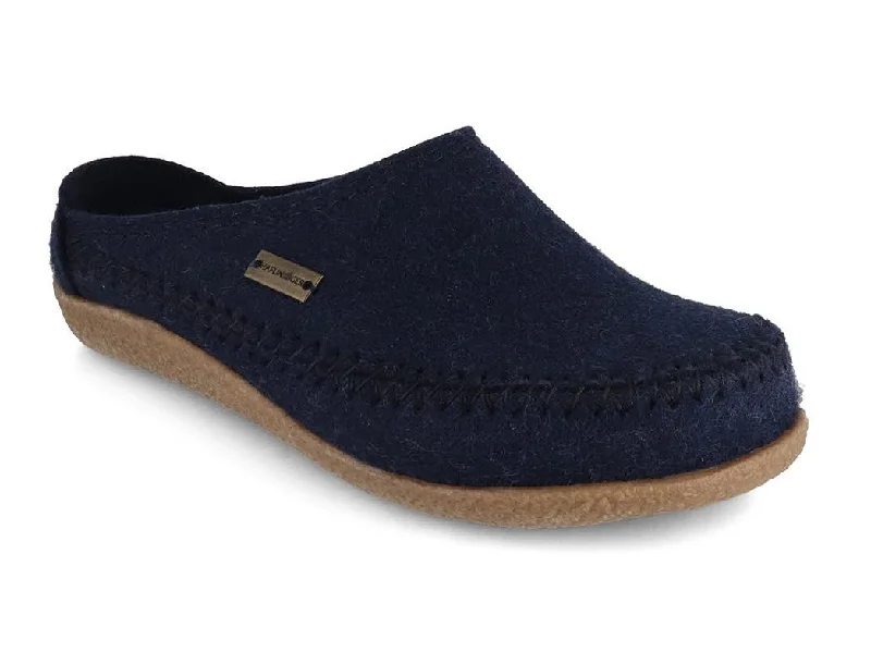 Fashionable Hiking Shoes HAFLINGER® Fletcher Clog | Blizzard Credo, Captain Blue
