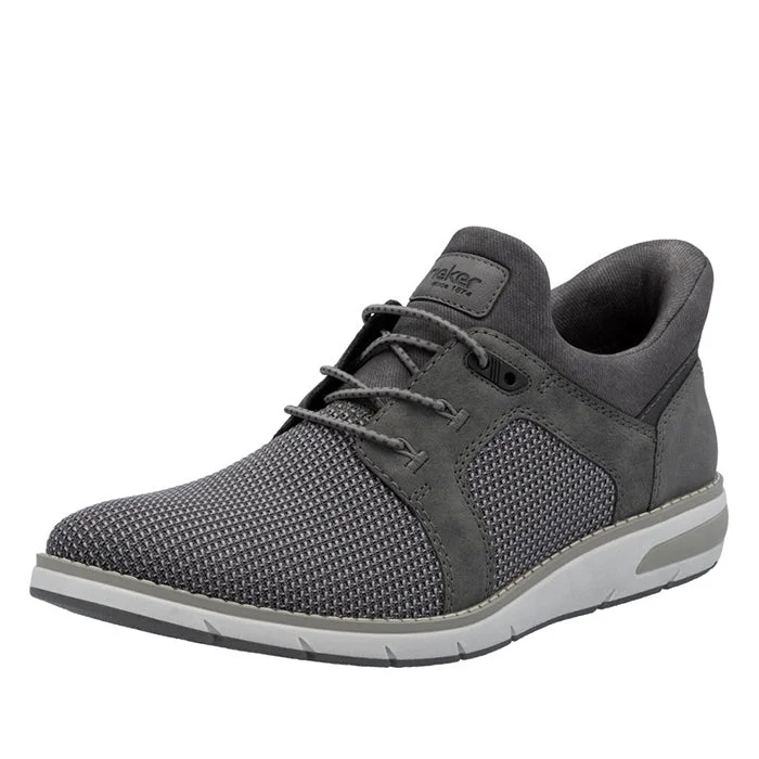 Stylish Platform Boots Mens Rieker Dustin 58 in Stein/Smoke/Cenere