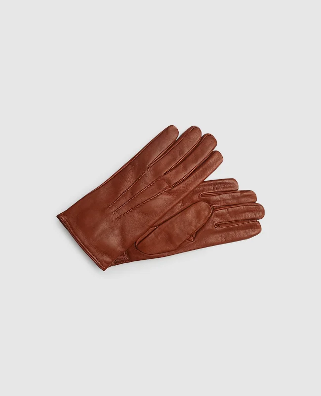 High Fashion Work Boots Gloves with stitching - Light Brown