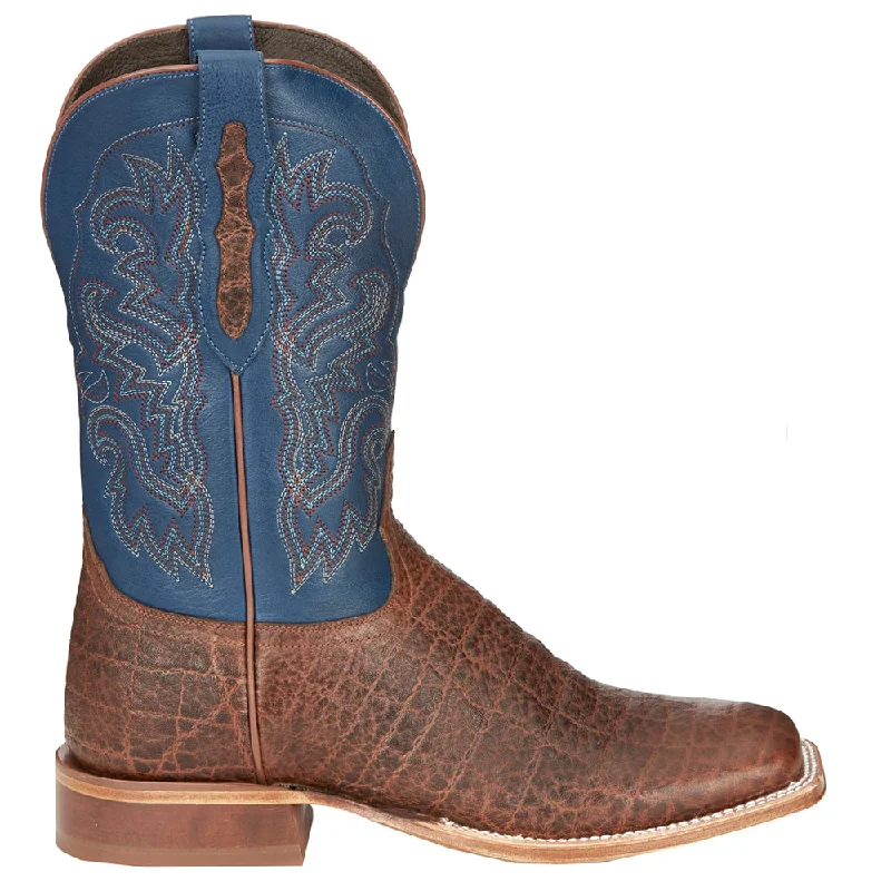 Durable Flip Flops Jinglebob Embroidered Square Toe Cowboy Boots