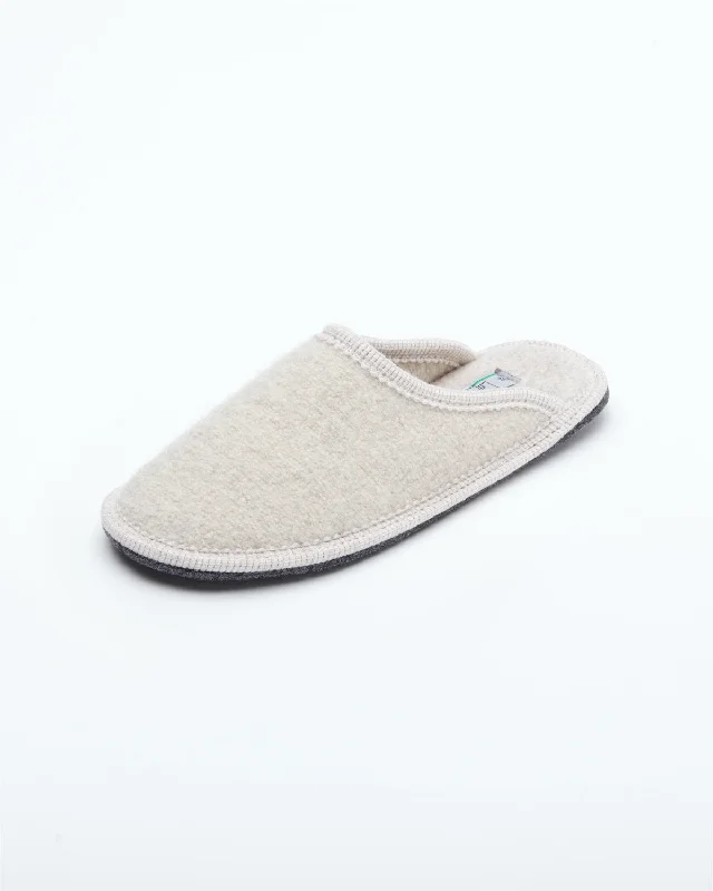 Fashionable Work Boots Men's Boiled Wool Stella Slipper Beige