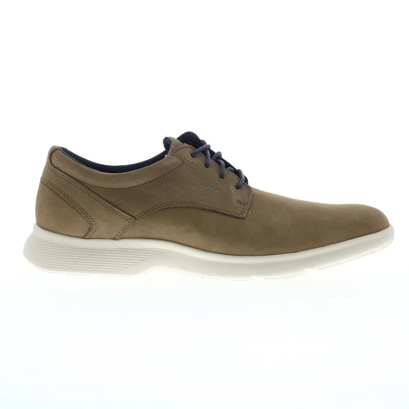 Stylish Running Sneakers Rockport Truflex Dressport Plain Toe Mens Brown Wide Oxfords Plain Toe Shoes