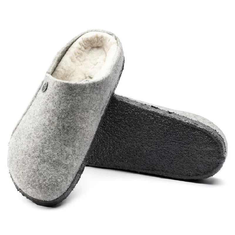Comfortable Loafers For Women Birkenstock Zermatt Shearling Light Grey 1015086 N